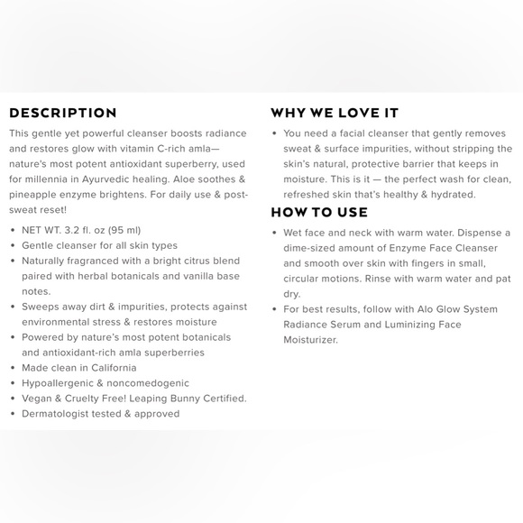 Alo Yoga Enzyme Facial Cleanser - Picture 3 of 4